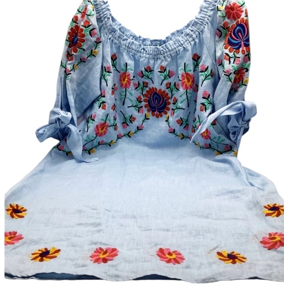 🆕{Philosophy} Embroidered Linen Dress - Picture 10 of 14